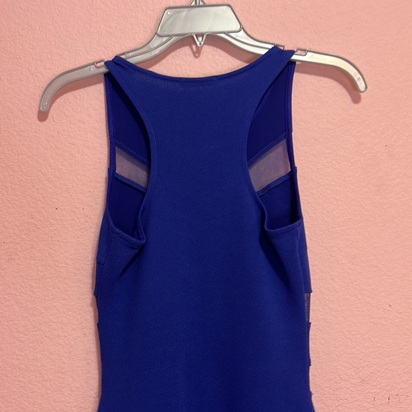 Soprano Blue Semi Sheer Bodycon Mini Dress. Size XS - Picture 7 of 8